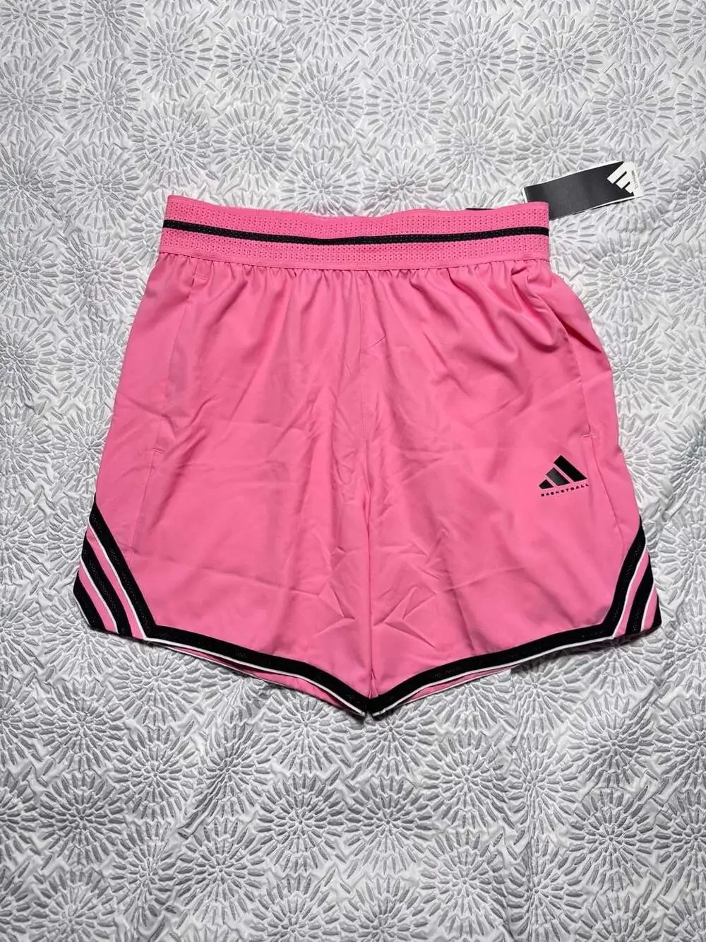 Adidas Crazylite Basketball Shorts Pink Black 7 Inch Inseam Men's Medium JY3657